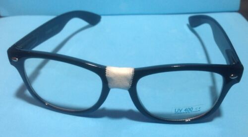 Taped Black Nerd Costume Glasses 50s 60s Clark Kent Mad Scientist Professor Dork - Fresh Stock Dated February 2026