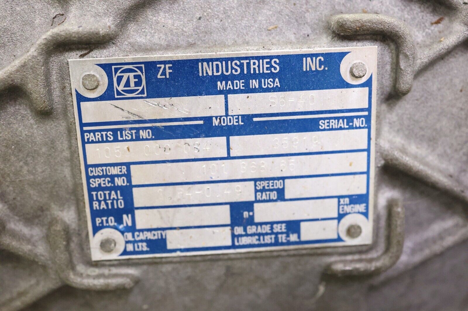 C4 Corvette ZF 6 Speed Manual Transmission 44k 1994 1989-1996 SEE DESCRIPTION - Fresh Stock Dated February 2026