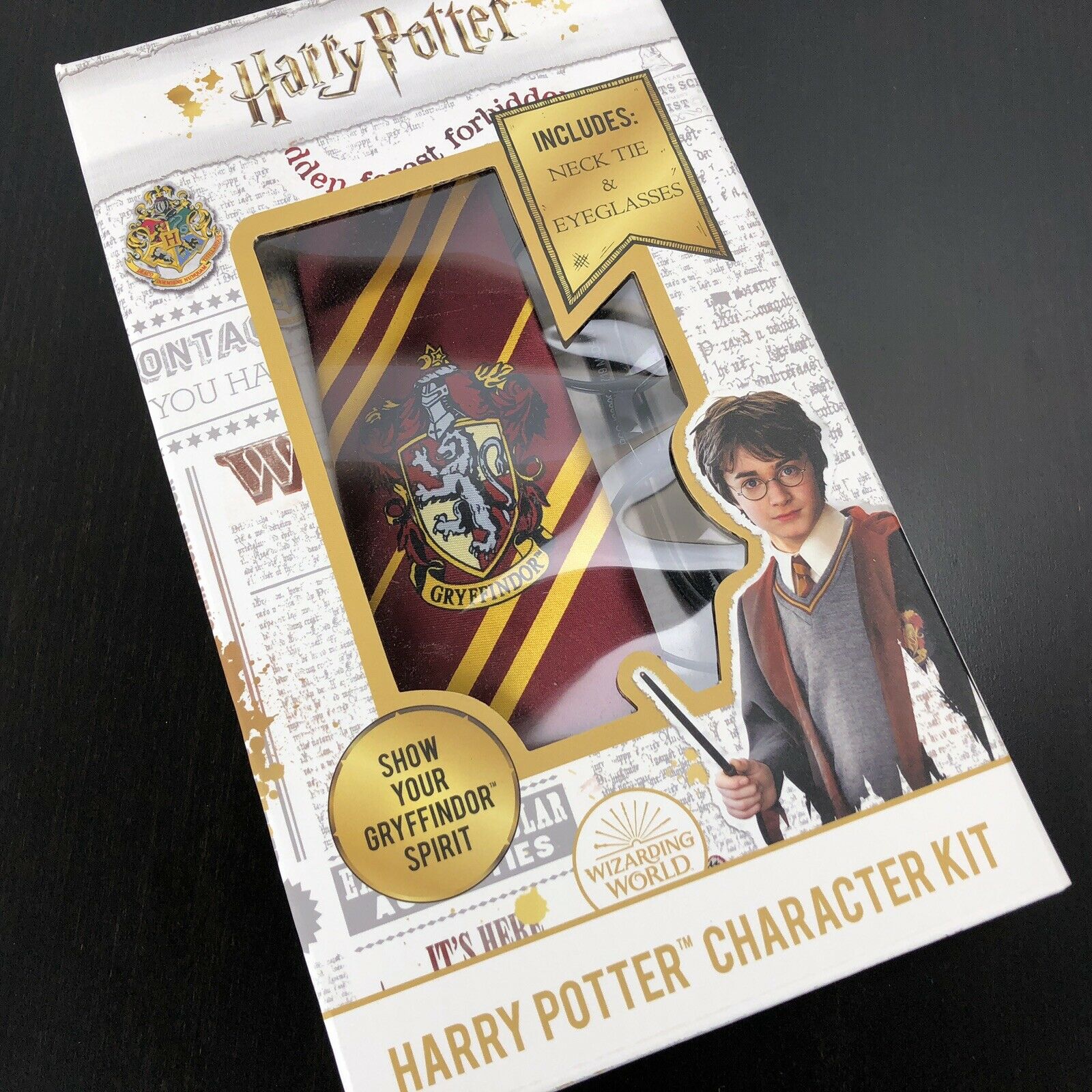 Harry Potter Character  Kit with Gryffindor Neck Tie & Eyeglasses NEW - Fresh Stock Dated February 2026