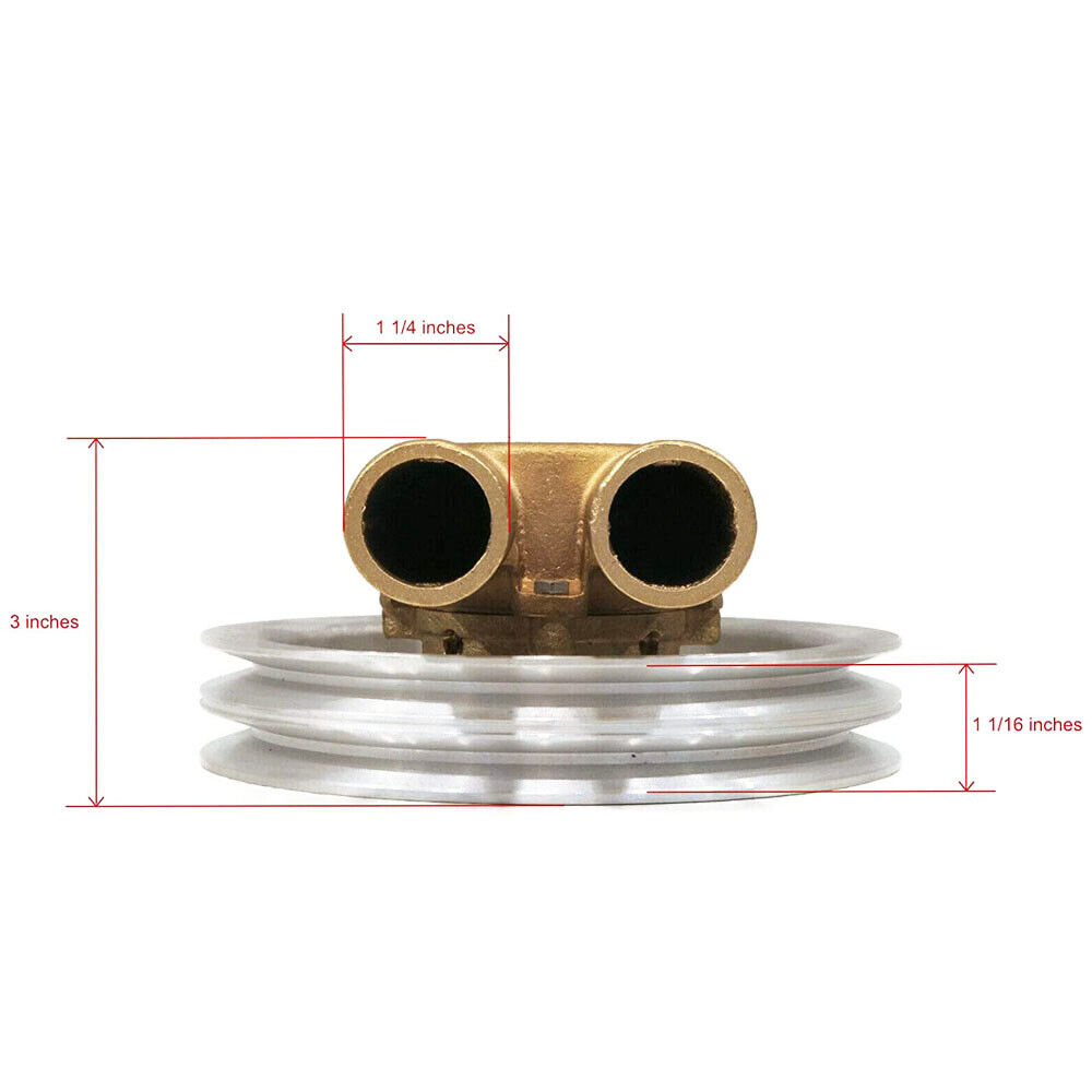 Double V Belt Pulley Raw / Sea Water Pump For Volvo Penta 21214596, 3858229 New - Fresh Stock Dated February 2026