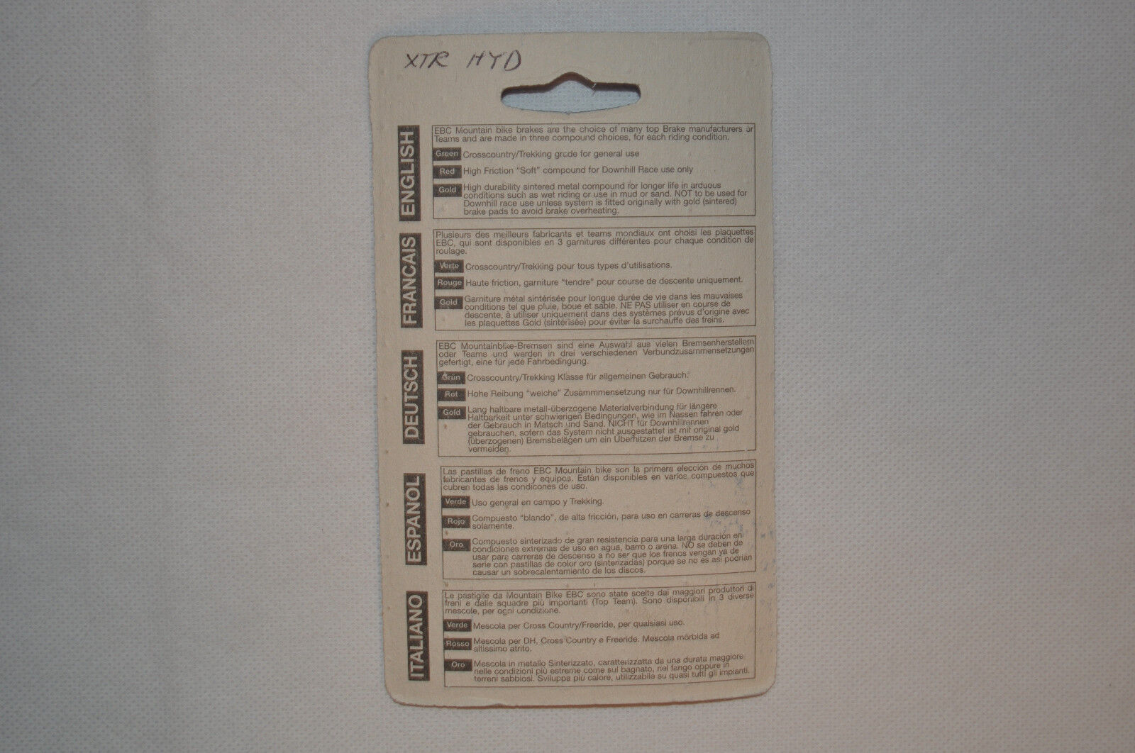 EBC MTB High Performance Brake Pad 310 Green Mountain Bike Free Shipping - Fresh Stock Dated February 2026