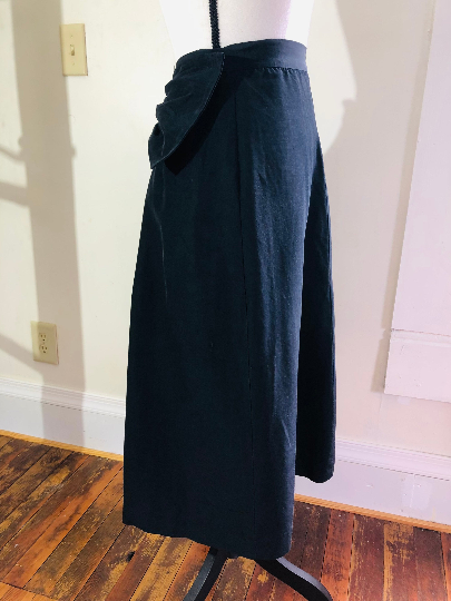 Vintage 40s Skirt Bustle Back Bow Black Ernest Donath 23 Waist - Fresh Stock Dated February 2026