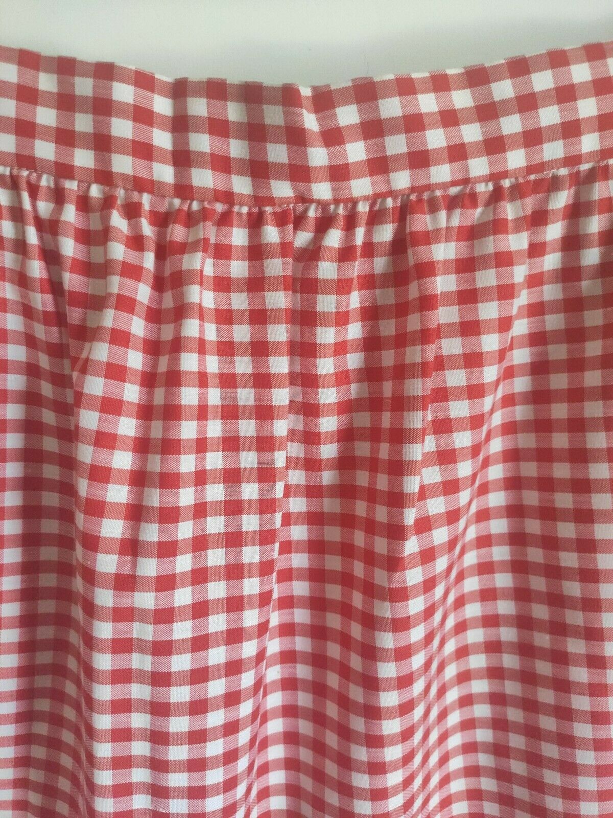Vintage Malbe Long Prairie Skirt Red White Checked Gingham Daisies Size 9/10 - Fresh Stock Dated February 2026