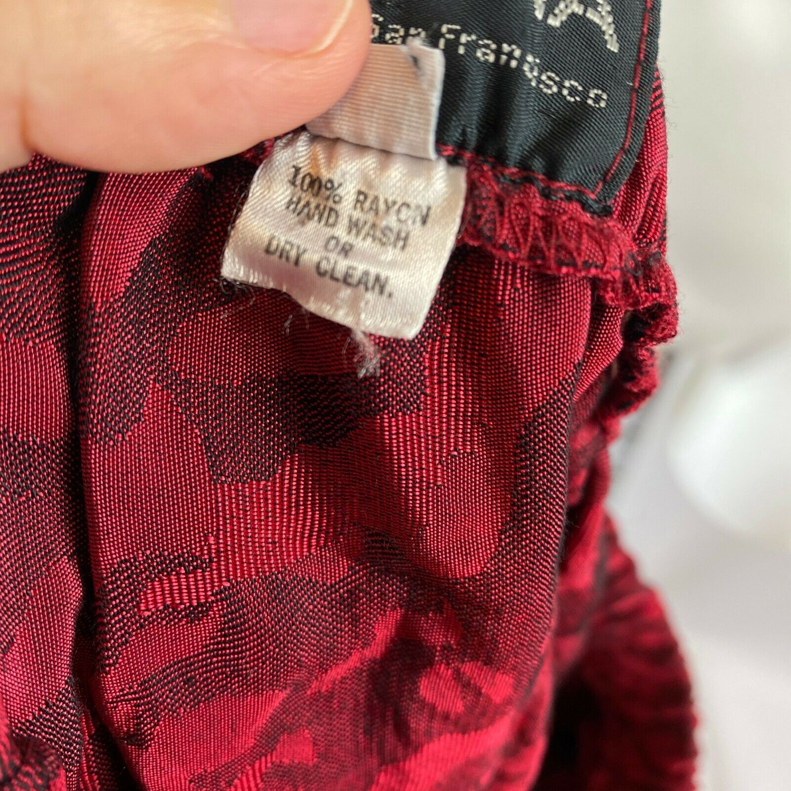 Vtg 90s Veena Red Animal Print Long Stretch Waist Skirt Size Small 100% Rayon - Fresh Stock Dated February 2026