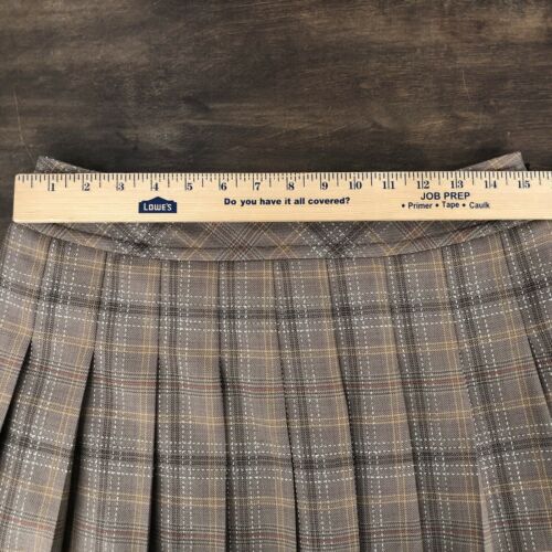 Vtg Country Clothes Pendleton 100% Virgin Wool Khaki Plaid Pleated Skirt Sz 8P - Fresh Stock Dated February 2026