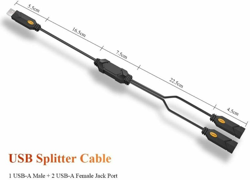 USB Splitter, Electop 2 Ports A Hub, Dual Female Y Charging Splitter... - Fresh Stock Dated February 2026