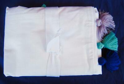 Pottery Barn Teen Tassel Standard Sham Multi Colored and White Cotton 26x20