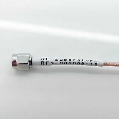 SMA Male (Plug) to SMA Male (Plug) RG316/U Coaxial Cable Assembly, 12 inch - Fresh Stock Dated December 2025