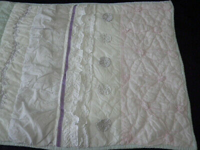 Pottery Barn Kids Bailey Ruffle Standard Quilted Sham Pink Purple White Floral - Fresh Stock Dated December 2025