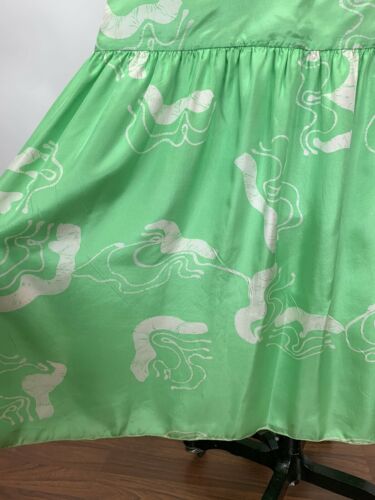 Vintage Mary McFadden Rare Silk Mermaid Maxi Skirt Pale Green And White - Fresh Stock Dated February 2026