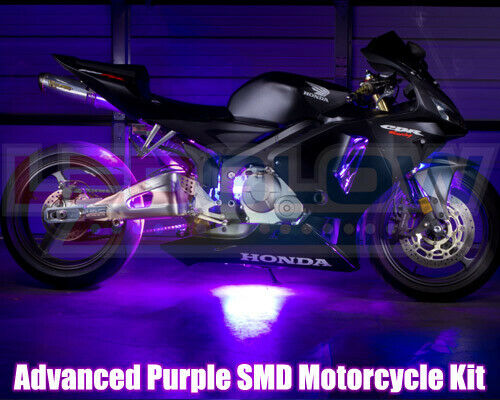 LEDGlow 12pc Advanced Purple LED Flexible Motorcycle Accent Neon Light Kit - Fresh Stock Dated February 2026