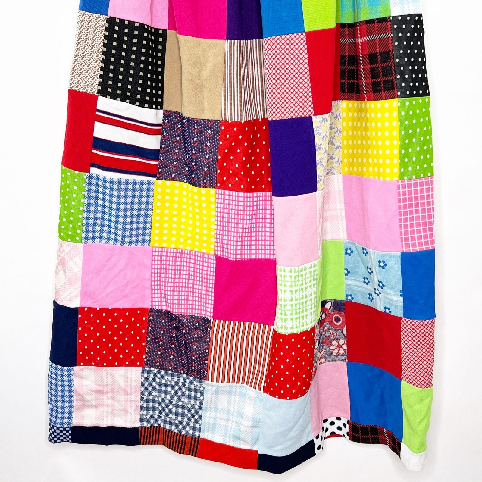 Handmade Sz S? 70's Patchwork Quilt Maxi Skirt Vintage Retro Prop Costume - Fresh Stock Dated March 2026