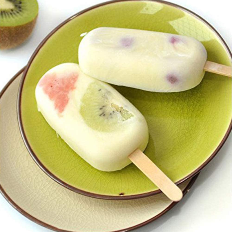 Loveinusa Ice Cream Mold Set, Square Cakesicle Mold Small Popsicle Molds 50 Wood - Fresh Stock Dated December 2025