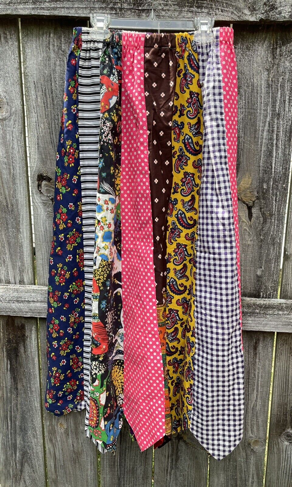 1960s~1970s VTG HIppie Mod A Line Boho Festival Patchwork Maxi Midi Skirt small - Fresh Stock Dated March 2026