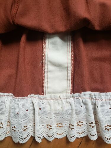 Vintage Faux Suede Knit Gunne style Tiered Pioneer Prairie Skirt Sz 34  Ruffle - Fresh Stock Dated March 2026