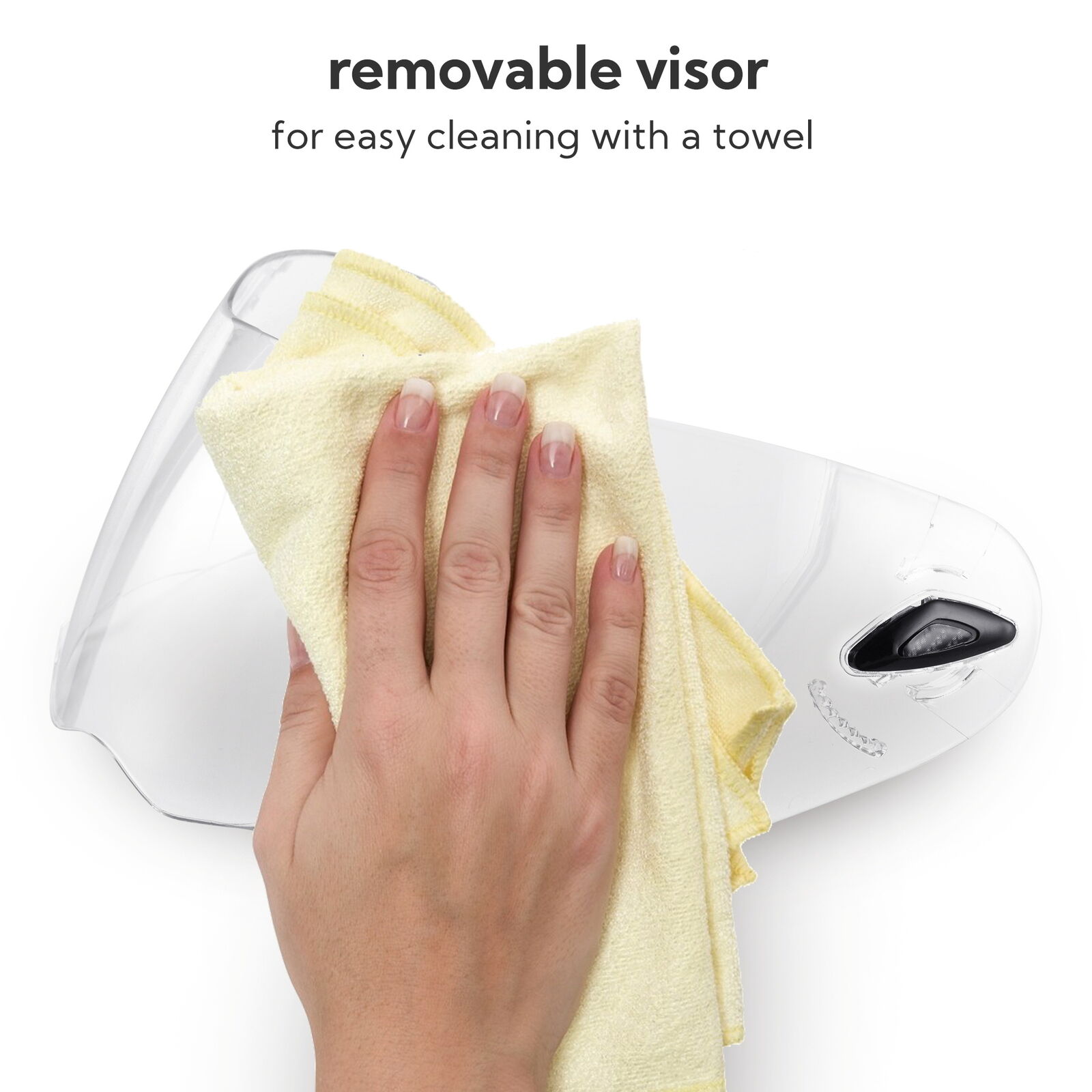 AHR RUN-M Replacement Motorcycle Helmet Front Visor Solid PC Face Shield - Fresh Stock Dated February 2026