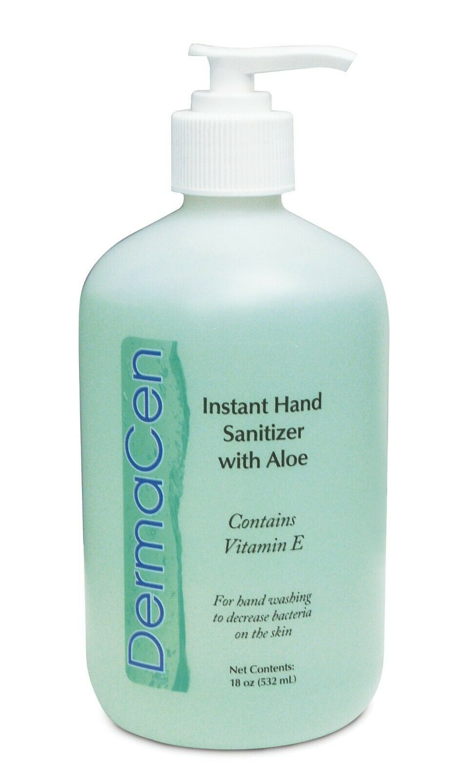 Instant Hand Sanitizer with Aloe & 70% Alcohol DermaCen 18 oz bottles Case of 12 - Fresh Stock Dated February 2026
