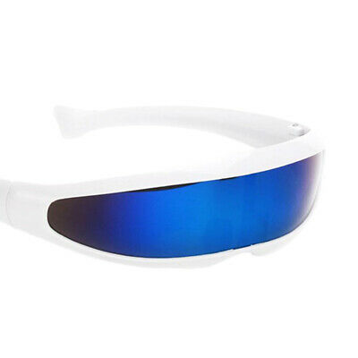 Funny Unisex Futuristic Blue Silver Alien Robot Glasses Space Party Sunglasses - Fresh Stock Dated February 2026