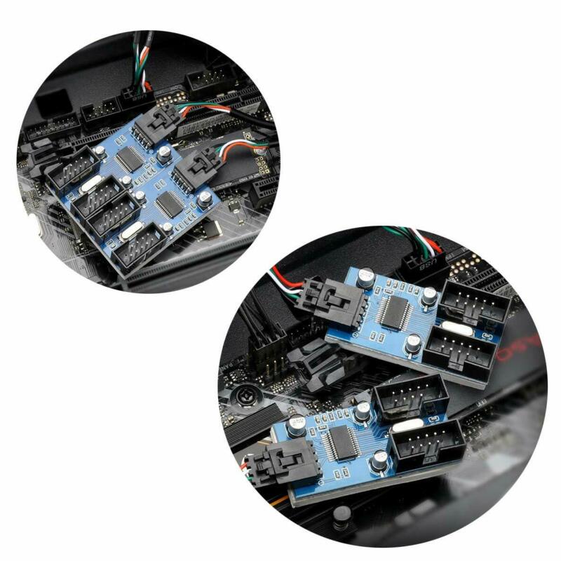 9 pin USB Header Male 1 to 4 Female Motherboard Extension Cable 2.0 HUB... - Fresh Stock Dated February 2026