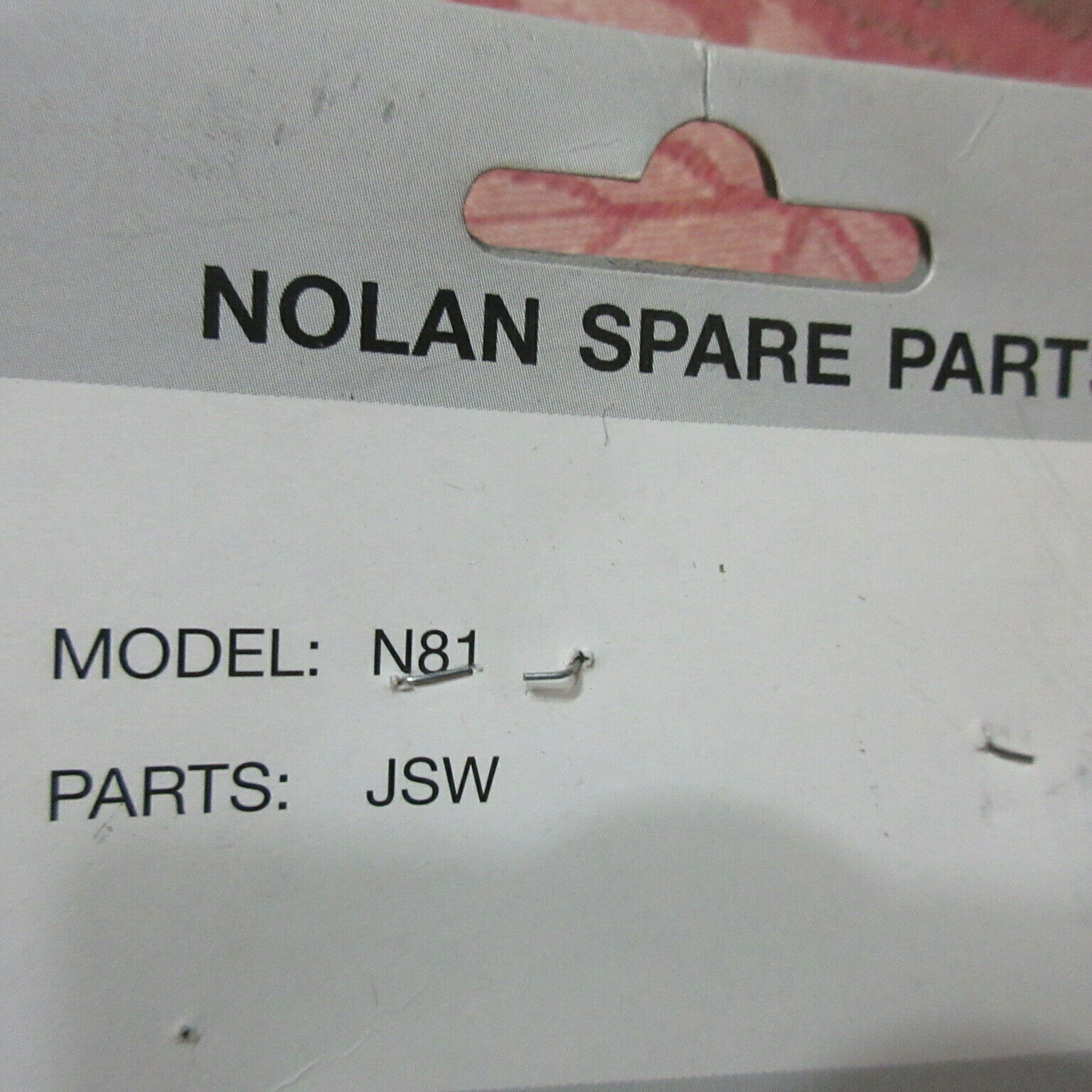 Nolan Helmet Parts N81 JSW Front or Top Piece Vent Black/Clear - Fresh Stock Dated February 2026