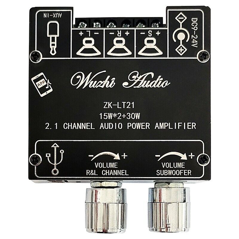 ZK-LT21 Bluetooth Amplifier Board 15W+15W+30W 2.1CH Power Amp w/ Subwoofer - Fresh Stock Dated February 2026
