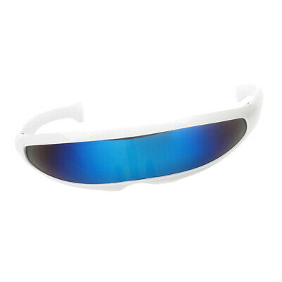 Funny Unisex Futuristic Blue Silver Alien Robot Glasses Space Party Sunglasses - Fresh Stock Dated February 2026