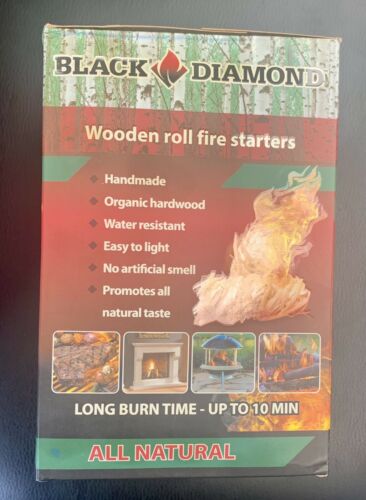 Black Diamond Wooden Roll Fire Starters 32 Pack - Fresh Stock Dated December 2025
