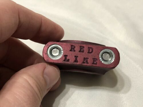 REDLINE DOUBLE SEAT POST CLAMP OLD SCHOOL BMX RED - Fresh Stock Dated December 2025