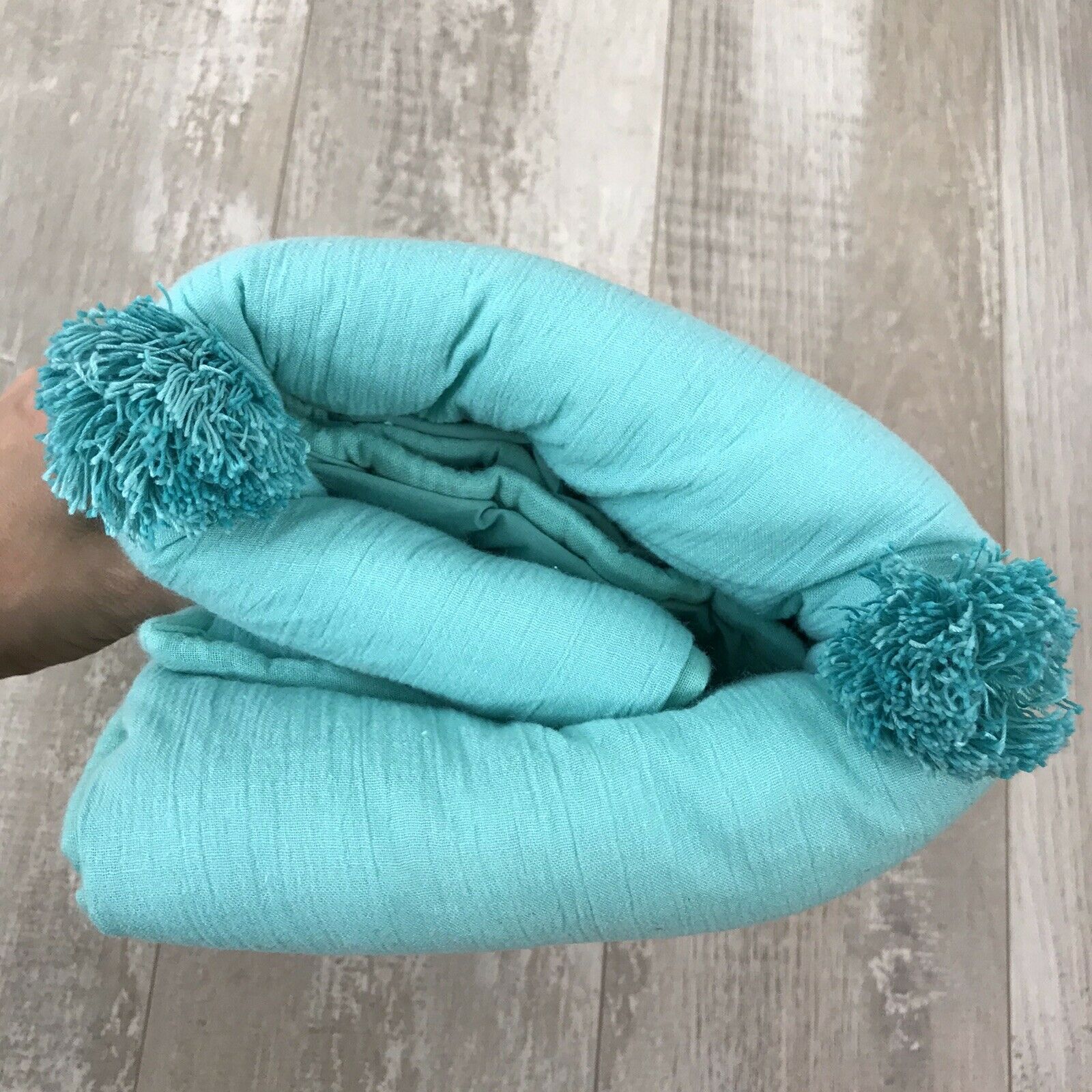 Pottery Barn Teen Crinkle Puff Standard Pillow Sham Pillowcase Pale Seafoam - Fresh Stock Dated January 2026