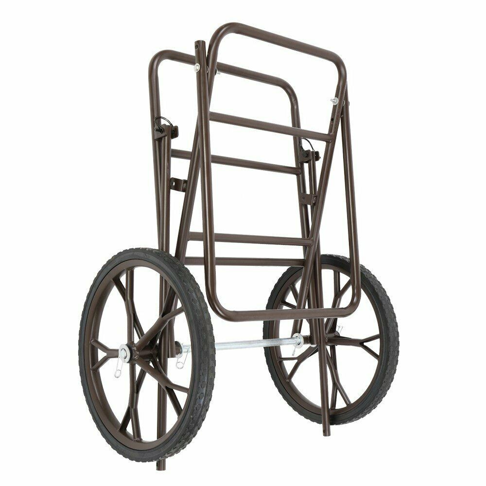 Deer Cart Foldable Game Hauler Steel Folding Utility Dolly 500lb Capacity Wheels - Fresh Stock Dated December 2025