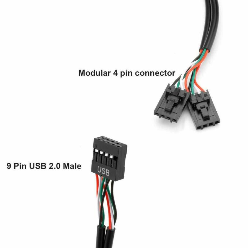 9 pin USB Header Male 1 to 4 Female Motherboard Extension Cable 2.0 HUB... - Fresh Stock Dated February 2026