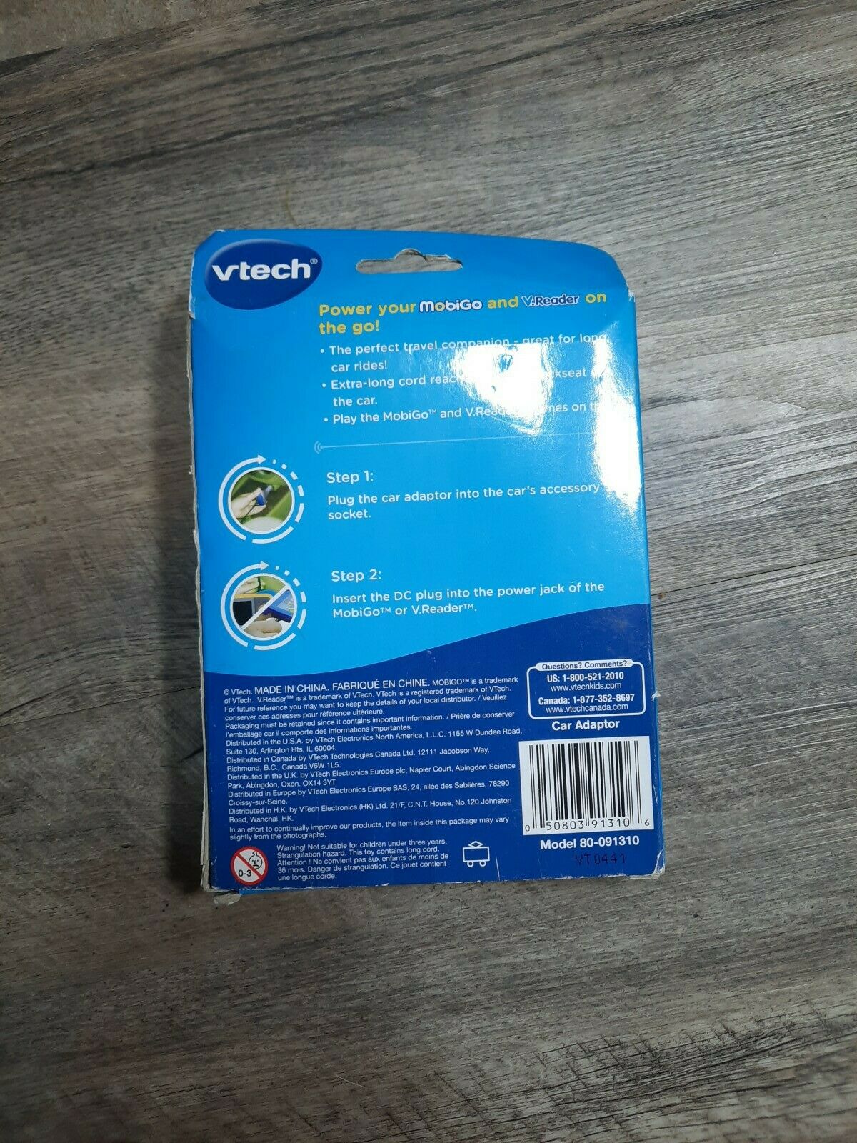 Vtech Car Adaptor MobiGo V.Reader Travel Charger - Fresh Stock Dated February 2026