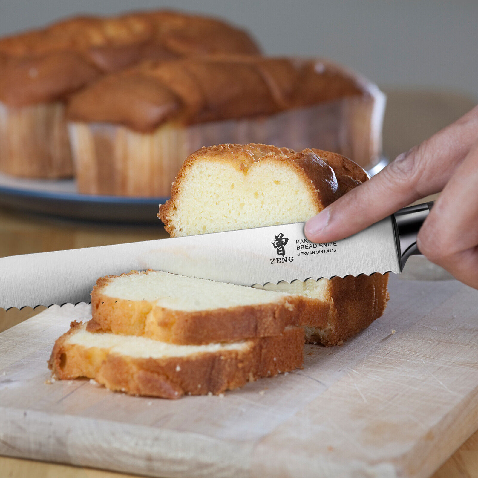 Knife Set, 15-Piece Kitchen Knife Set with Block Wooden German Stainless Steel - Fresh Stock Dated February 2026