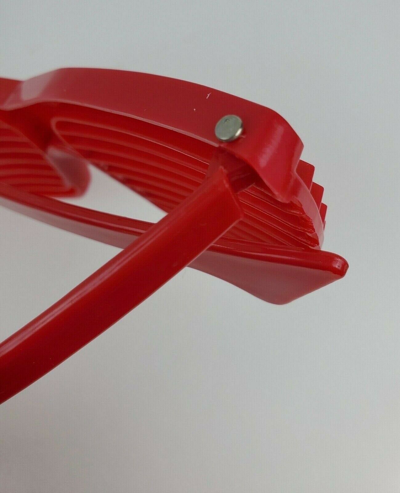 Authentic 1980's vintage Shutter Shades Strawberry Red sunglasses slats NOS - Fresh Stock Dated February 2026