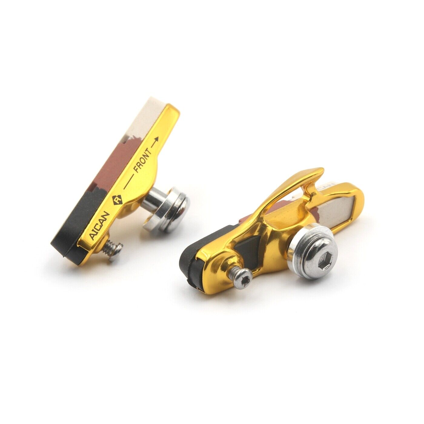 AICAN Lightweight brake shoes pad , for Road Bike Brake Pads / Gold color - Fresh Stock Dated February 2026
