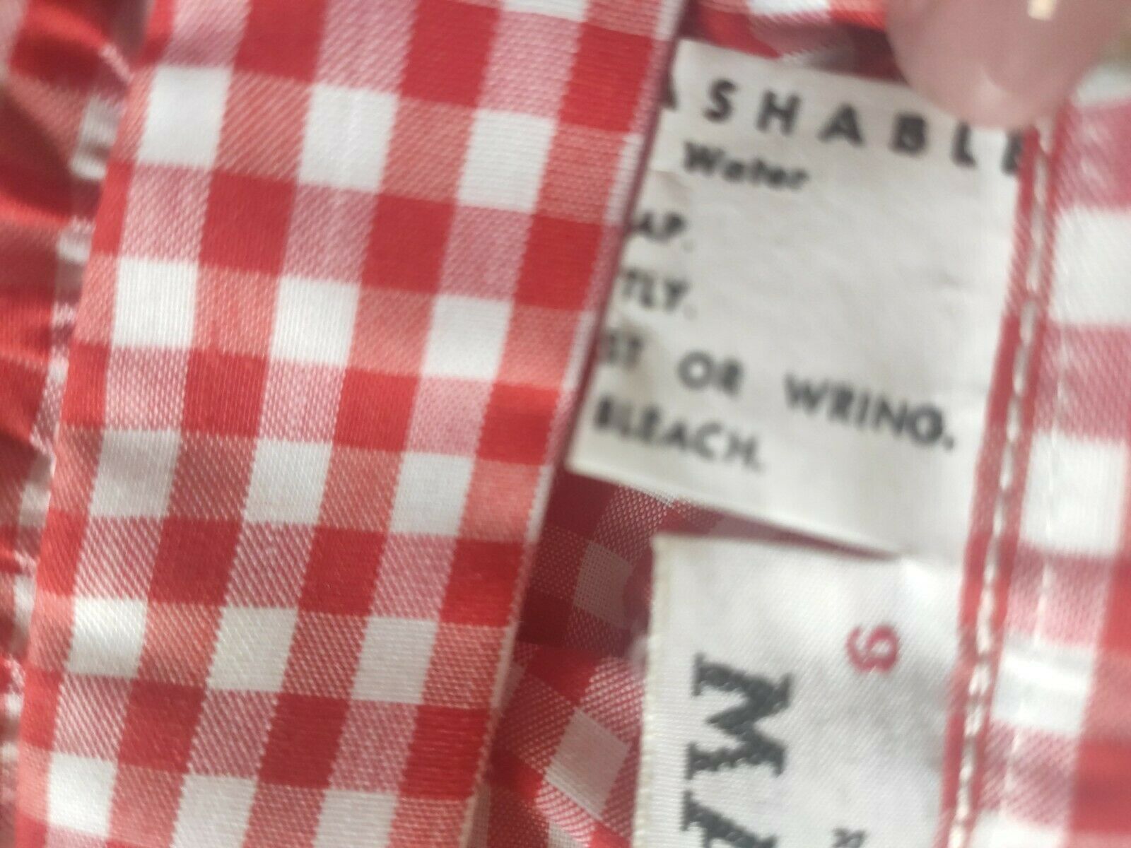 Vintage Malbe Long Prairie Skirt Red White Checked Gingham Daisies Size 9/10 - Fresh Stock Dated February 2026