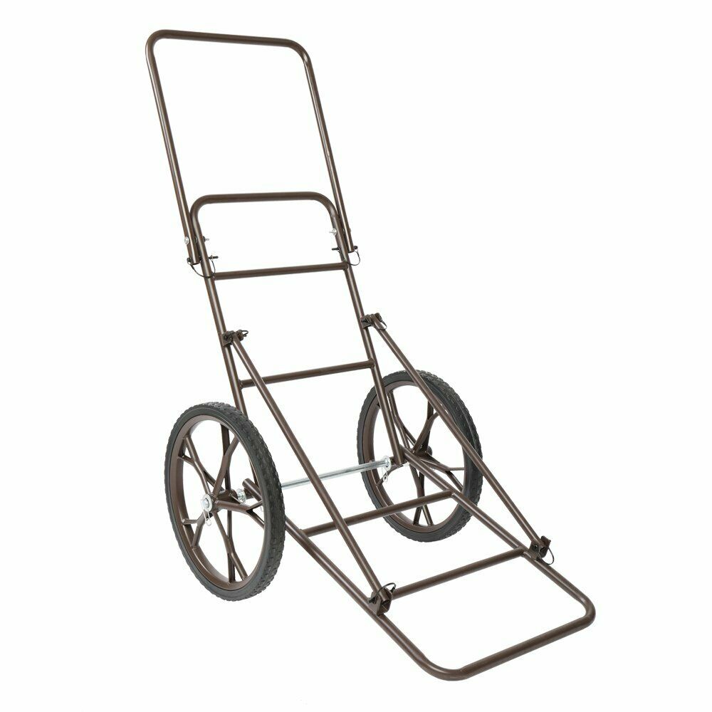 Deer Cart Foldable Game Hauler Steel Folding Utility Dolly 500lb Capacity Wheels - Fresh Stock Dated December 2025