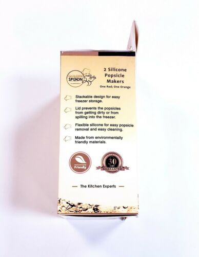 Golden Spoon Silicone Popsicle Makers W/ Reusable Sticks 2pk Makes 4 Popsicles - Fresh Stock Dated December 2025