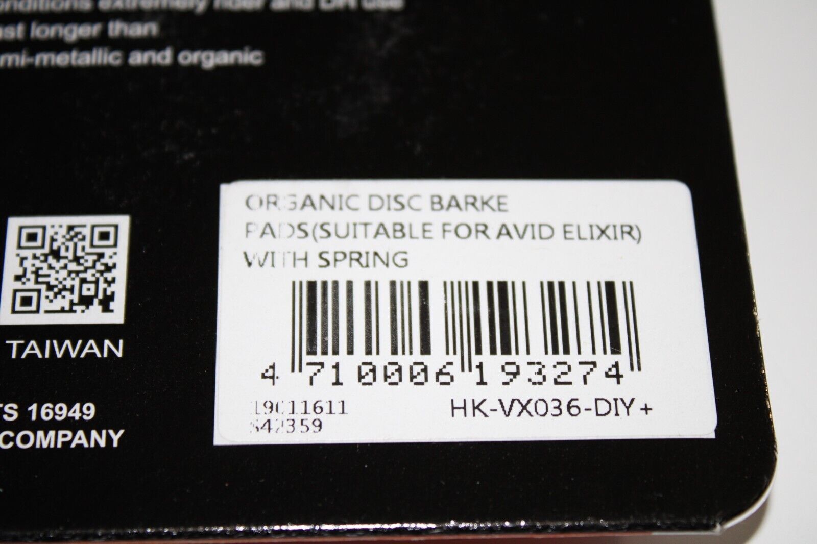 Organic Bicycle Disc Brake Pads Avid Elixir MTB Road All-Weather Free Shipping!! - Fresh Stock Dated February 2026