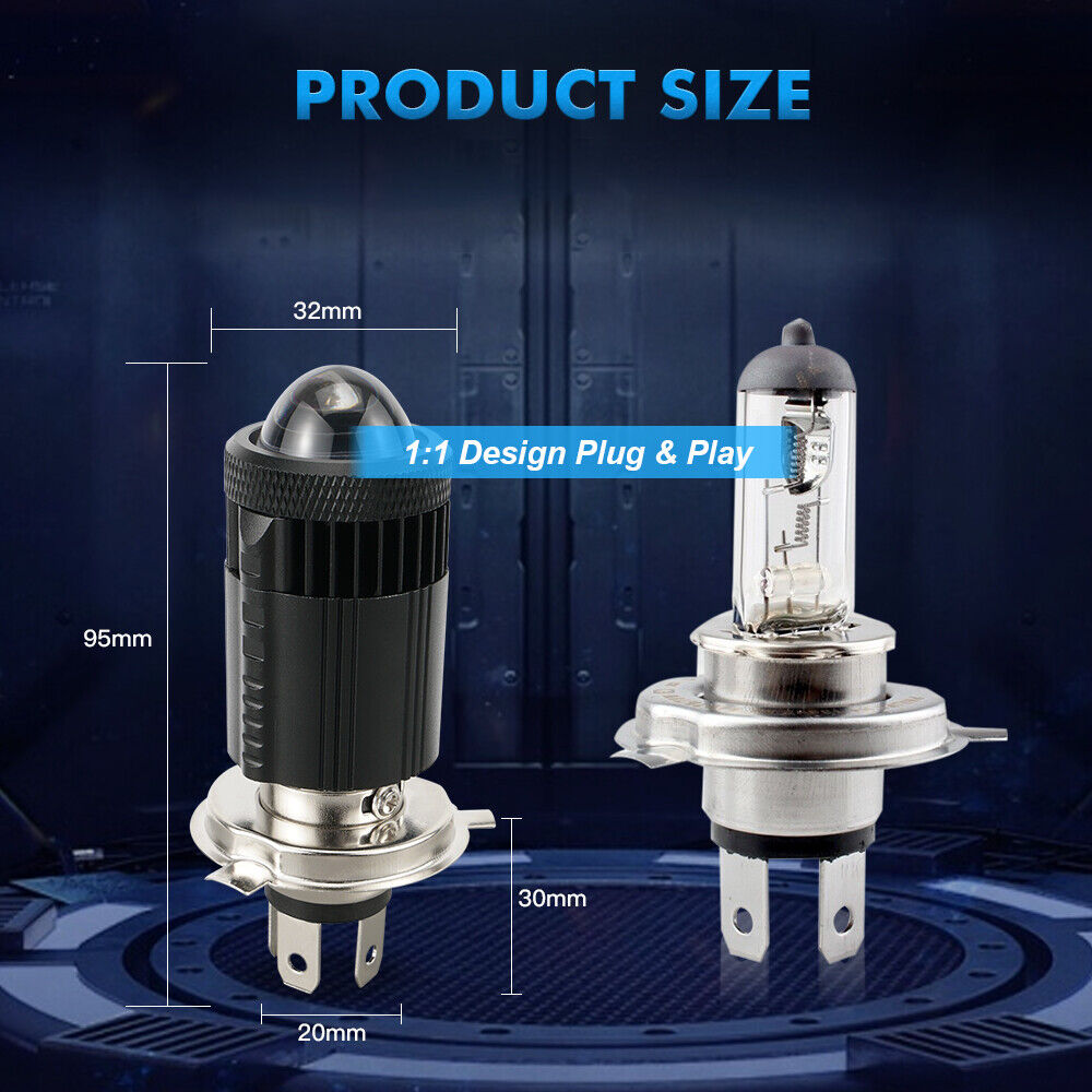 Bevinsee H4 LED Motorcycle Headlight Bulbs Kit For Yamaha Grizzly 700 2007-2019 - Fresh Stock Dated February 2026