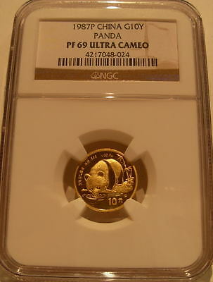 China 1987P Gold 5 Coin Full PROOF Panda Set All Coins NGC PF69UC - Fresh Stock Dated February 2026