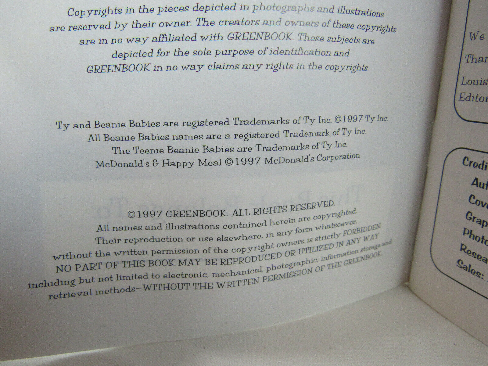 My First Greenbook ~ The Complete Guide To TY Beanie Babies - Fresh Stock Dated December 2025