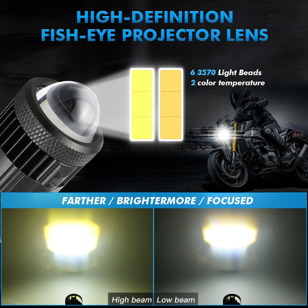 Bevinsee H4 LED Motorcycle Headlight Bulbs Kit For Yamaha Grizzly 700 2007-2019 - Fresh Stock Dated February 2026