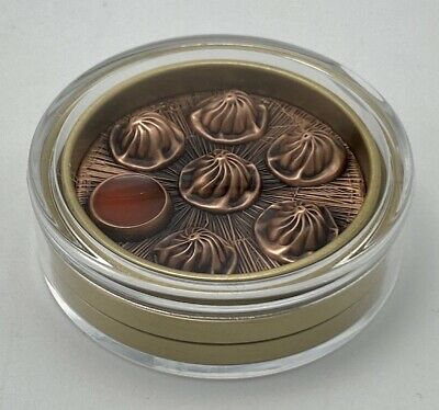 2020 China 40mm Bi-Metallic (Brass and Copper) Medal - Steamed Dumplings - Fresh Stock Dated February 2026
