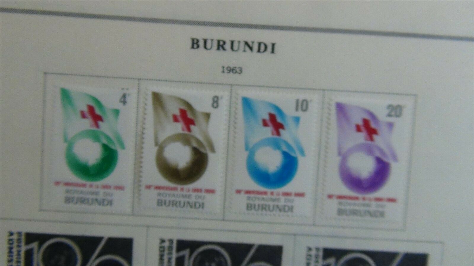 Burundi stamp collection on Scott Int'l pages to '87 w/ 200+ or so stamps - Fresh Stock Dated January 2026