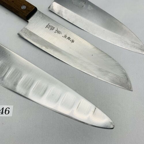Damaged Lot of three Japanese Chef's Kitchen Knives  From Japan ST446 - Fresh Stock Dated December 2025