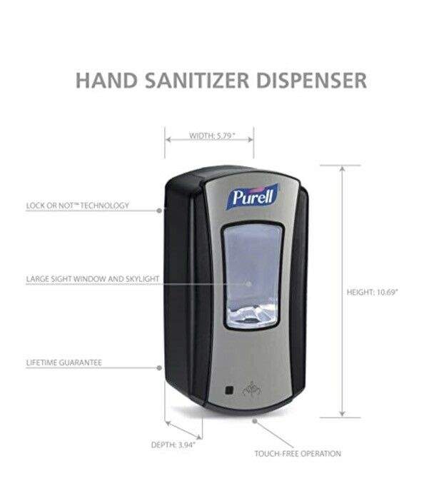 PURELL LTX-12 MOTION CONTROL AUTOMATIC HAND SANITIZER - Fresh Stock Dated February 2026