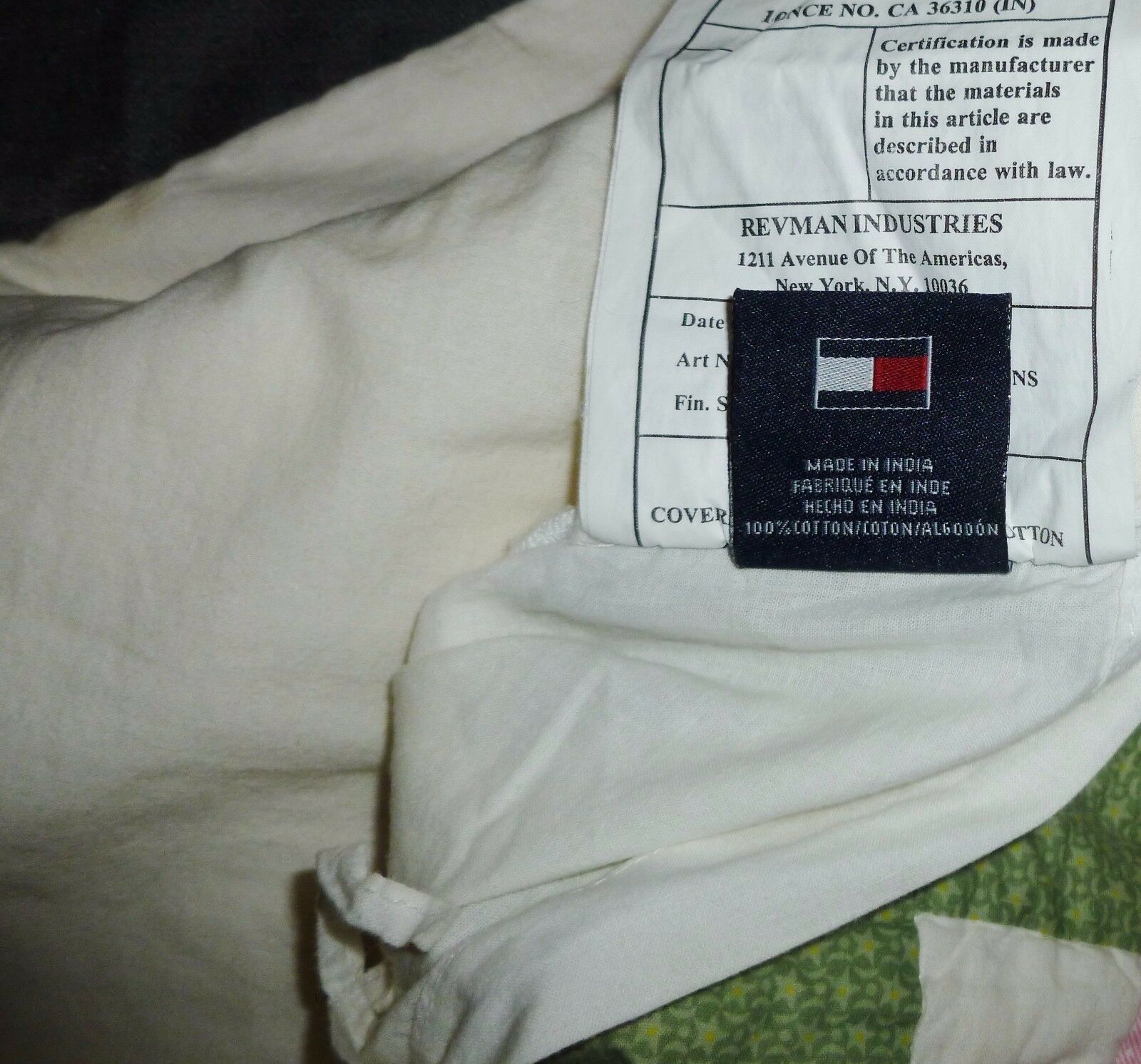 Tommy Hilfiger ONE Patchwork Pinwheel Quilted Standard Sham - Fresh Stock Dated February 2026