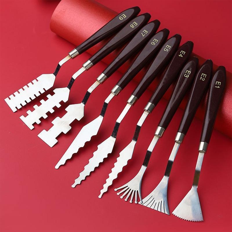 Painting Knife Mixing Scraper Non-slip Plastic Handle for Beginner Art Painting - Fresh Stock Dated February 2026