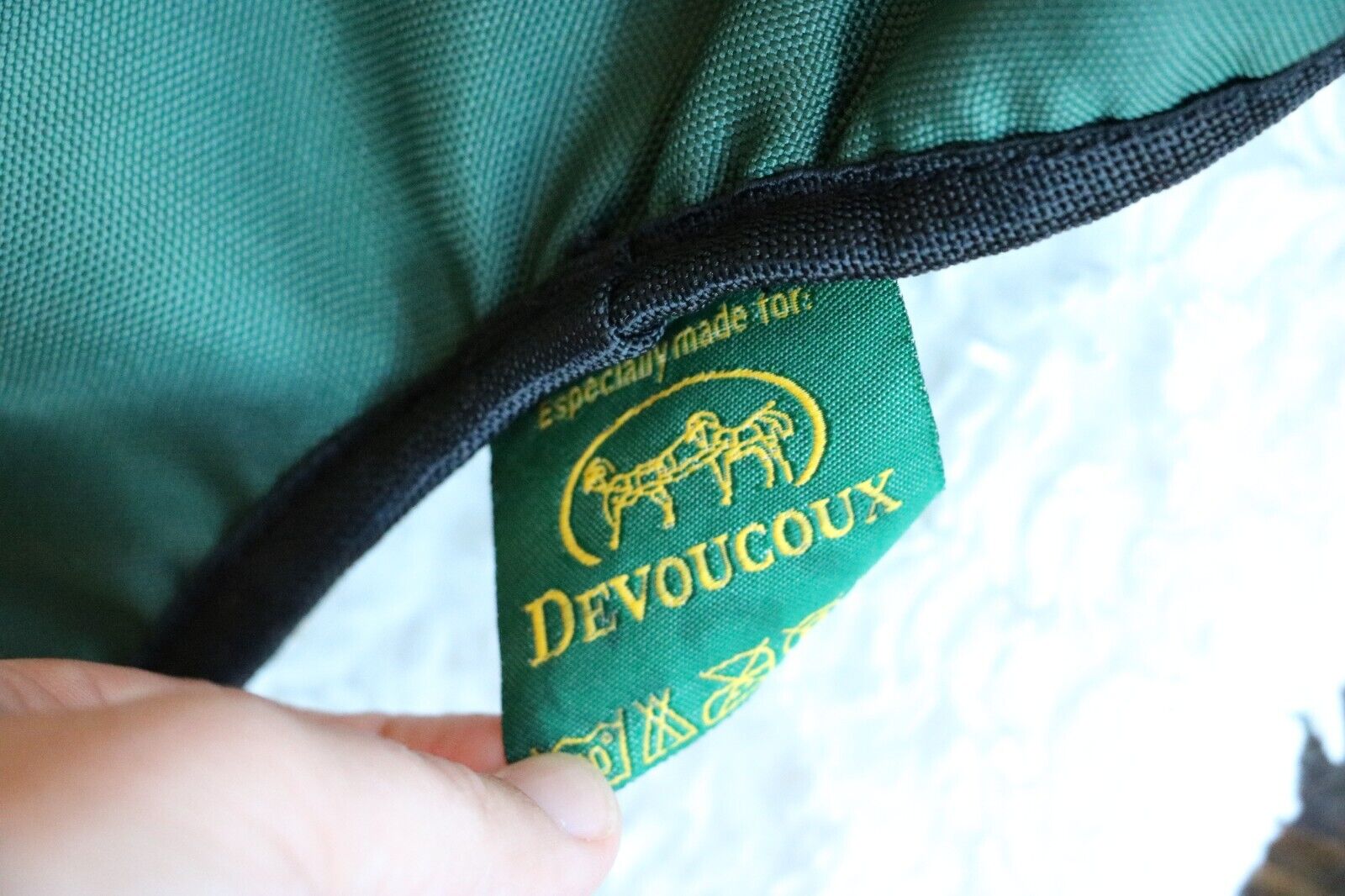 Devoucoux English Saddle Cover Hunter/Jumper French Fleece Lined Green - Fresh Stock Dated December 2025